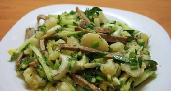 Insalata con lingua di manzo e cavolfiore