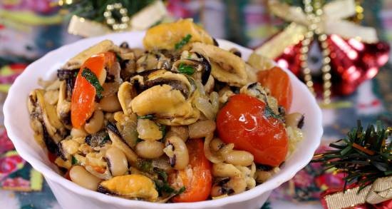 Insalata tiepida di cozze con fagioli