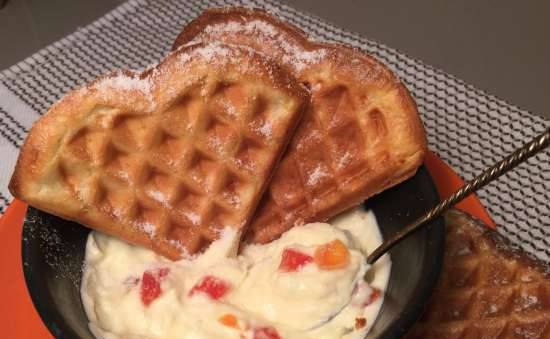 Neules de llimona amb crema agra (Schmand-Zitronenwaffeln)