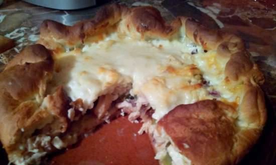 Pastel de pollo y queso (sin huevos)