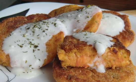 Curd carrot cutlets (Topfen karotten laibchen)