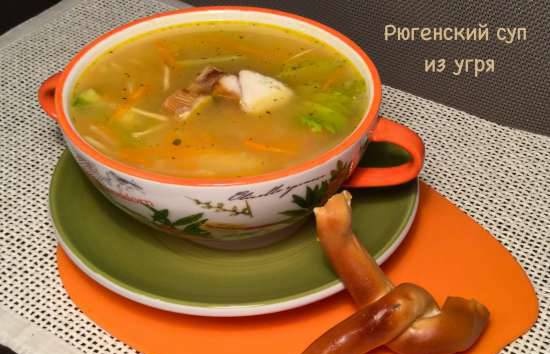 Rugen uzená úhořová polévka (Ruegener Aalsuppe)