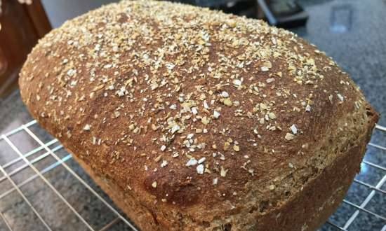 Whole Wheat Oat Bran Broom Bread by Peter Reinhart