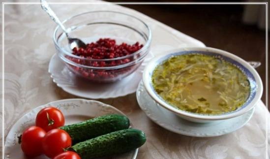 Lean cabbage soup with buckwheat