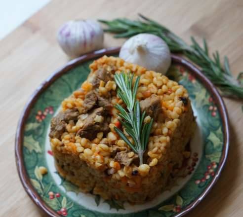 Bulgur i pilaf de vedella en un Steba multicooker