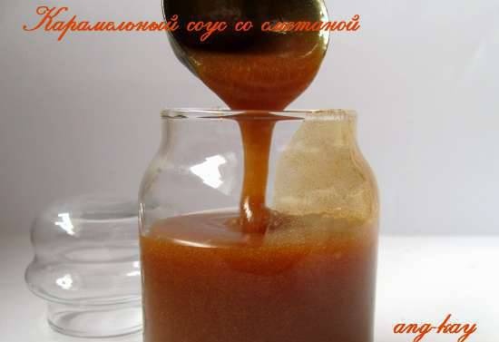 Salsa de caramel amb crema agra