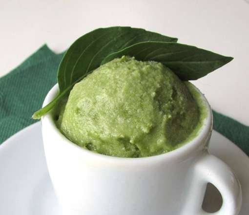 Basil sorbet