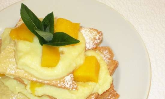 Millefuil con mango e lemon curd