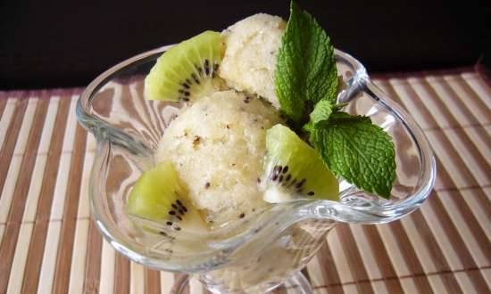 Sorbet met kiwi en banaan