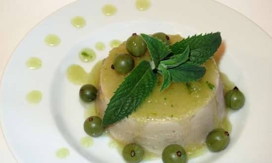 Menta Panna Cotta menta sziruppal