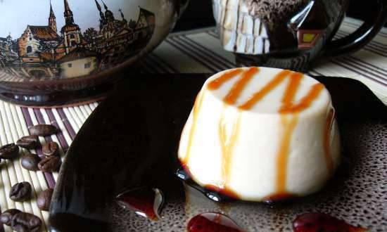 Creamy coffee panna cotta