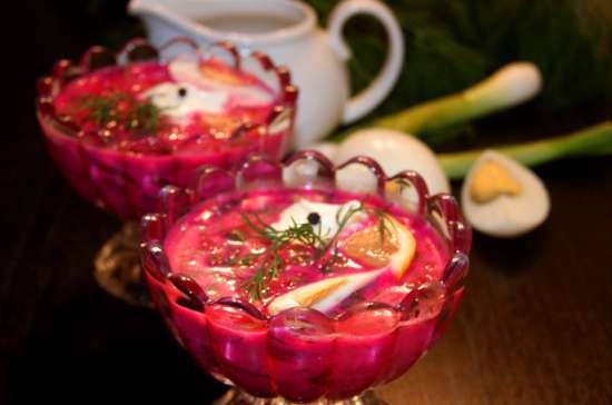 Beetroot on yogurt