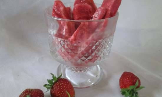 Orange-strawberry sorbet