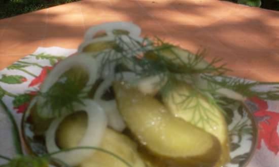 Naturally fermented cucumbers (without vinegar) for curling