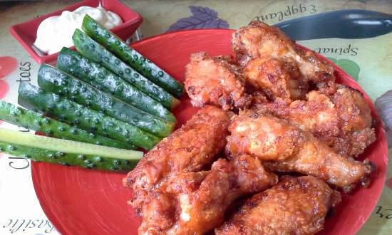 Buffalo wings in an air fryer