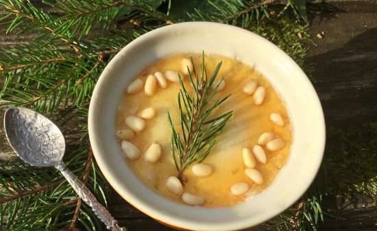 Helado Taezhnoe con leche de cedro y miel silvestre