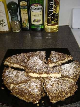 Pastel de avena con relleno de cuajada