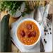 Lentil soup with zucchini and sausages