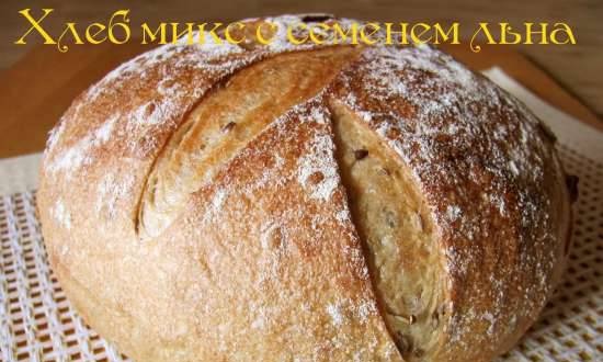 Preparato per pane con semi di lino