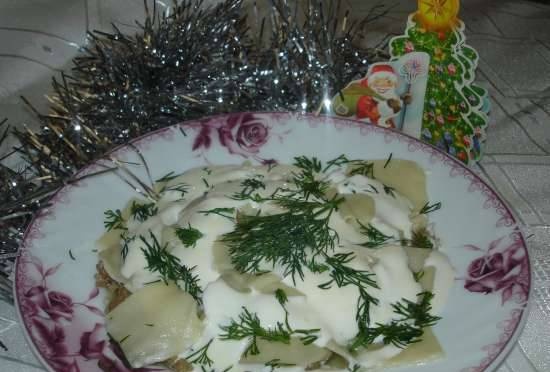 Dumplings salade (dumplings zonder modellering)