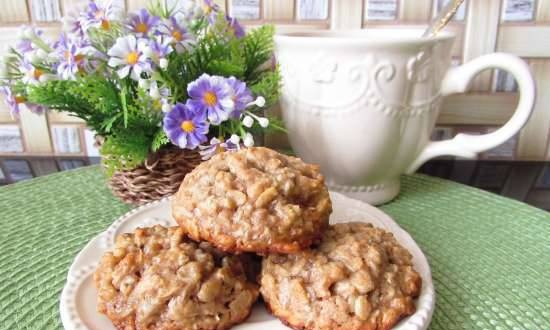 Galletas dietéticas rápidas de avena y centeno (sin mantequilla ni huevos) con semillas