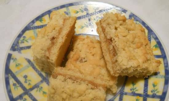 Biscotti di pasta frolla al caramello e noci