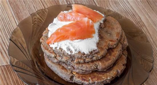 Tortas de centeno en un panqueque Nomura