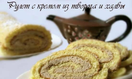 Bánh quy cuộn phô mai tươi và kem halva