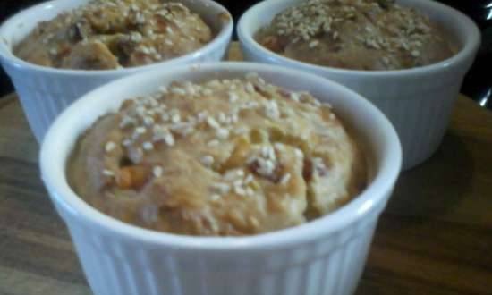 Muffins de avena y queso