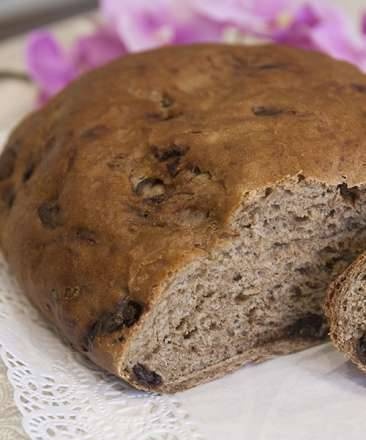 Italiaans brood met stukjes chocolade