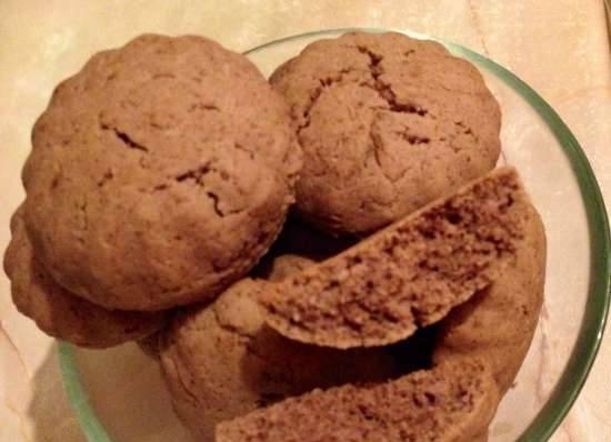 Biscotti alla crema pasticcera al cioccolato e noci