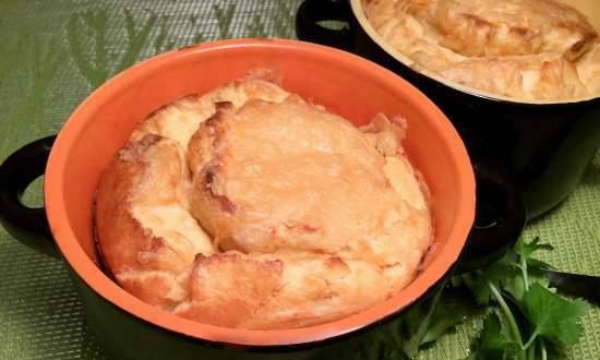 Soufflé de pescado rojo con ricotta