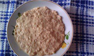 Pearl barley porridge with milk