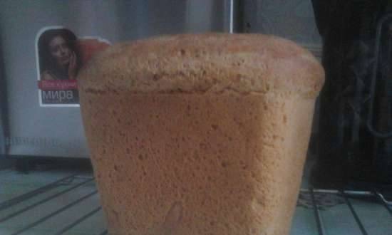 Pan de masa madre de trigo y centeno para la forma L-11 en una panificadora