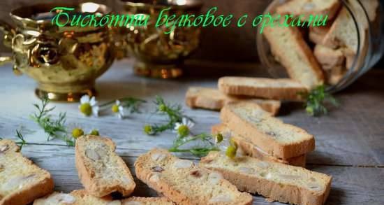 Eiwitbiscotti met noten