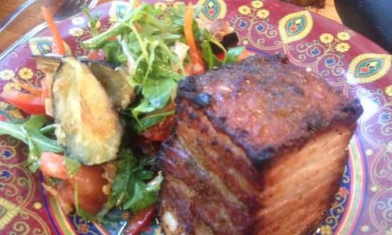 Pork belly in ginger marinade (suvid)