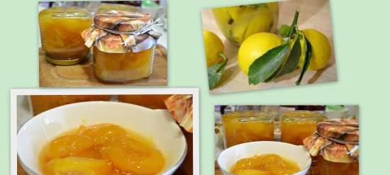 Apricot jam with orange and rum