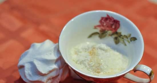 Gelato alla vaniglia con marshmallow e cocco