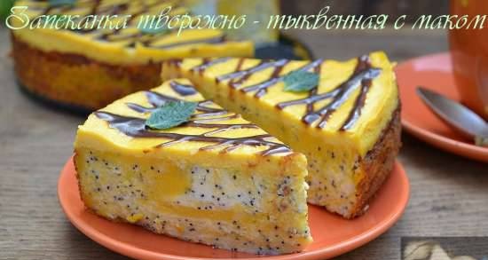 Pumpkin-curd casserole with poppy seeds