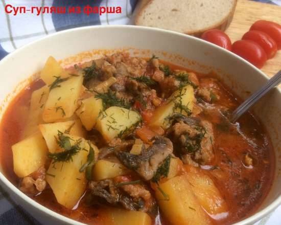 Zuppa di gulasch tritato