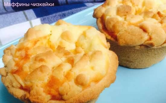 Streisel sajttorta muffin