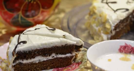 Sunday Chocolate Cake with Marshmallow Cream