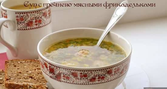 Soup with buckwheat meatballs