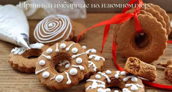 Gingerbread cookies sa raisin puree