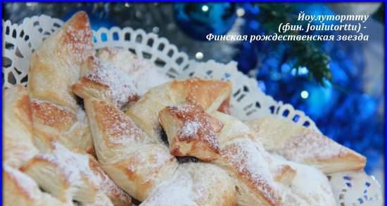 Joulutorttu (Finnish Joulutorttu) - Finnish Christmas star na may lasing na prune