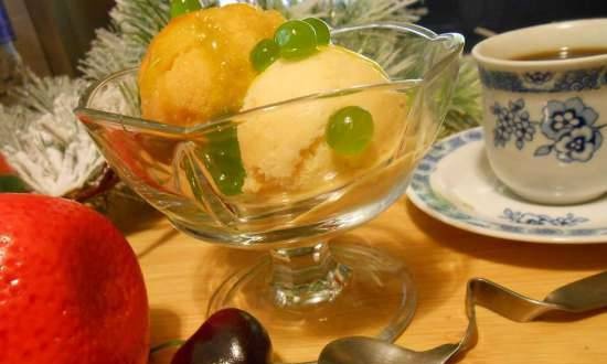 Helado de calabaza y caqui y sorbete de naranja Navidad humor