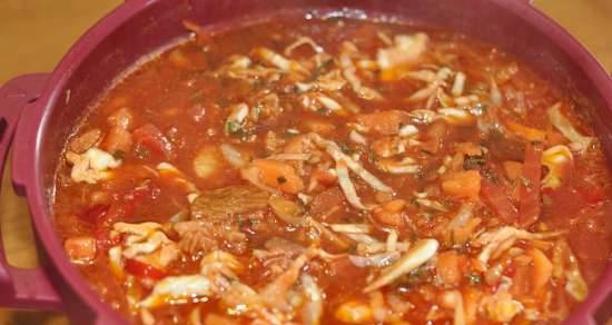 Borscht en TupperKuk (olla a presión de microondas)