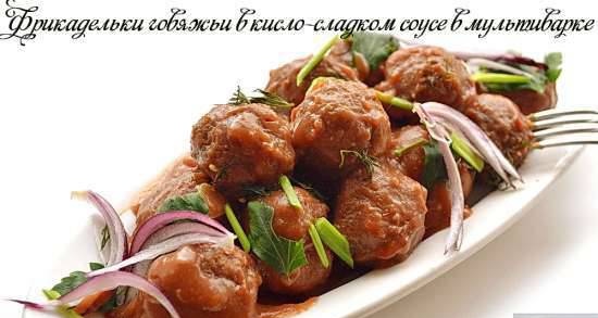 Albóndigas de ternera en salsa agridulce en multicocina DEX-60