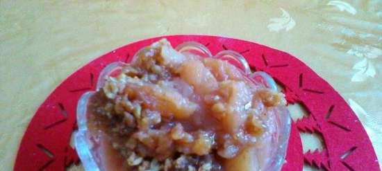 Postre de manzana con migas crujientes (olla de cocción lenta)