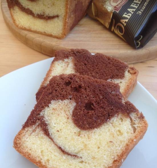 Pastel de mármol con chocolate (marbre au chocolat) de Paul Bocuse